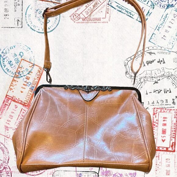 Vintage Faux Leather Handbag - Picture 1 of 7